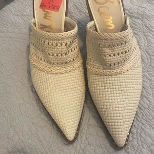 Sam Edelman White Lillianna Pointed Toe Mule